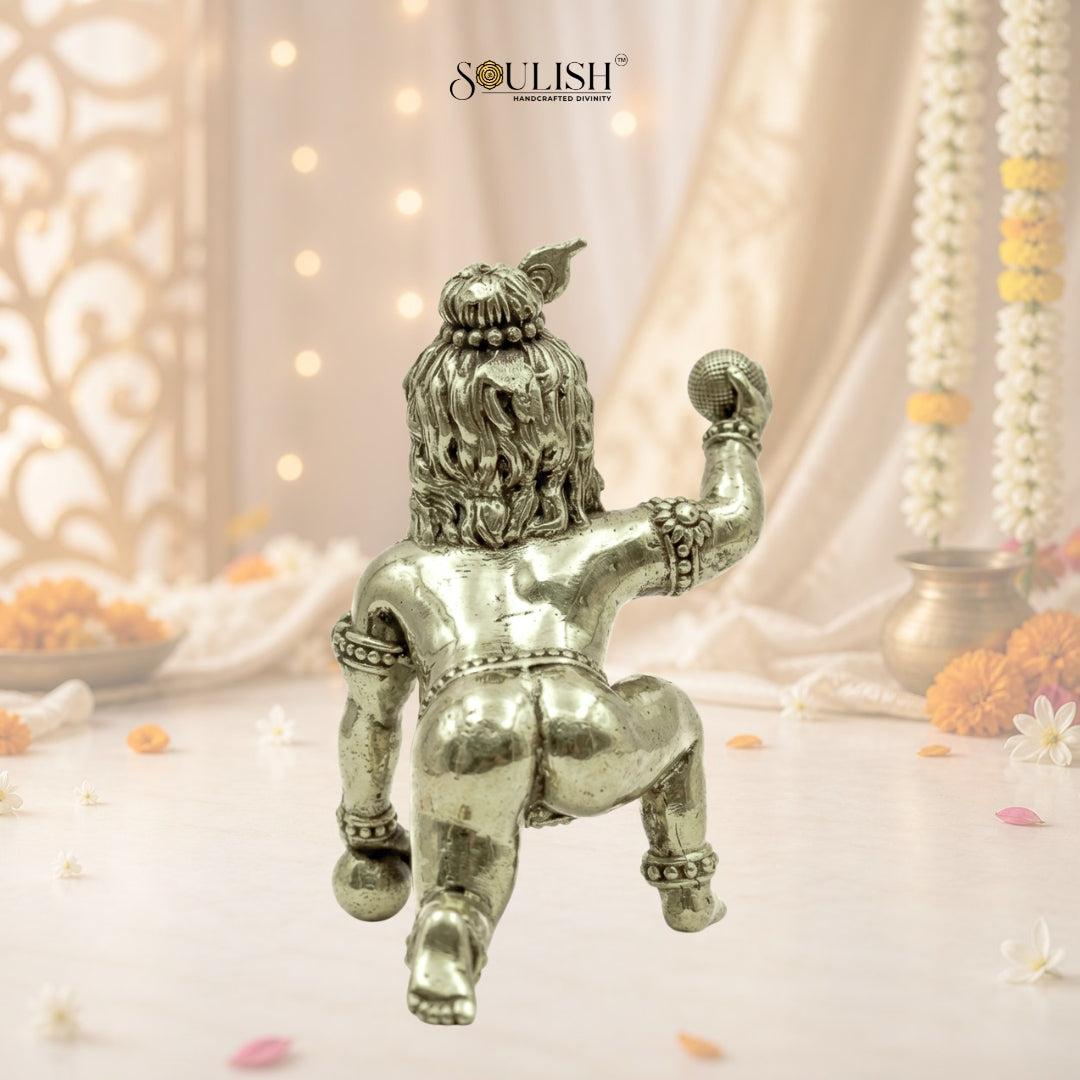 Laddu Bal Gopal Krishna Brass Idol