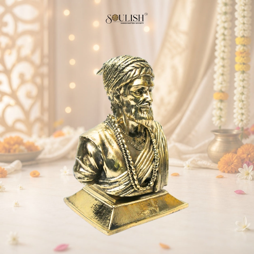 Chhatrapati Shivaji Maharaj Brass Idol | Handcrafted Brass Statue