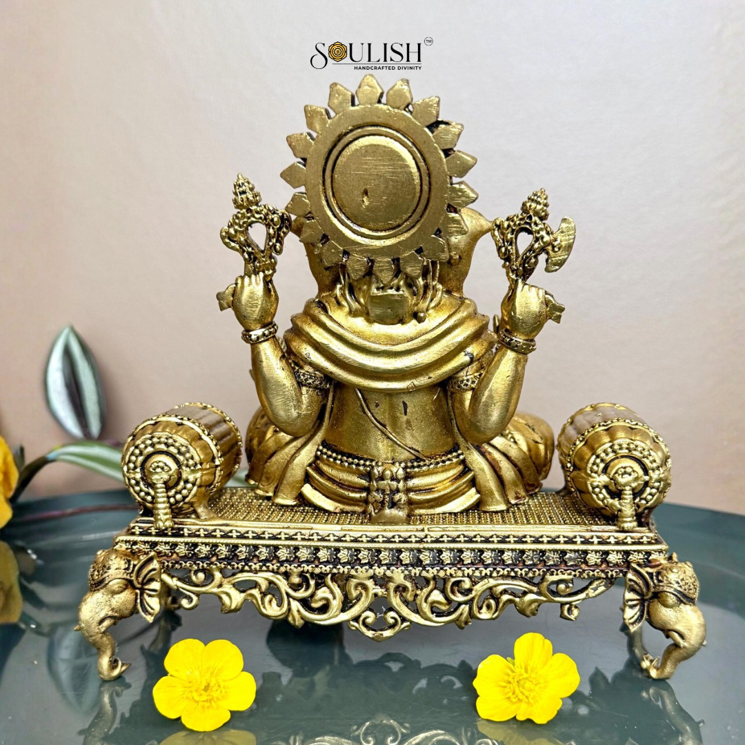 Lord Ganesha Sitting on Diwan Idol