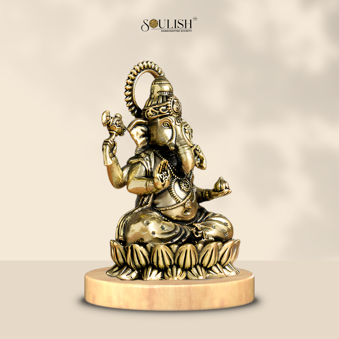 Lord Ganesha Brass idol– Handcrafted Spiritual Statue