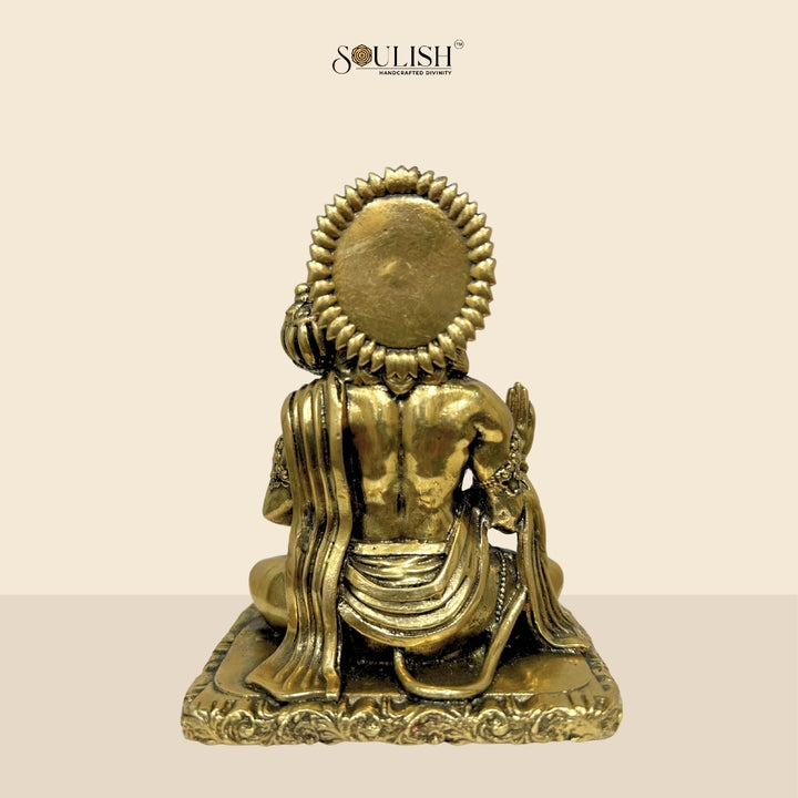 Lord Hanuman Brass Idol | Handcrafted Pure Brass Hanuman Murti for Home Temple