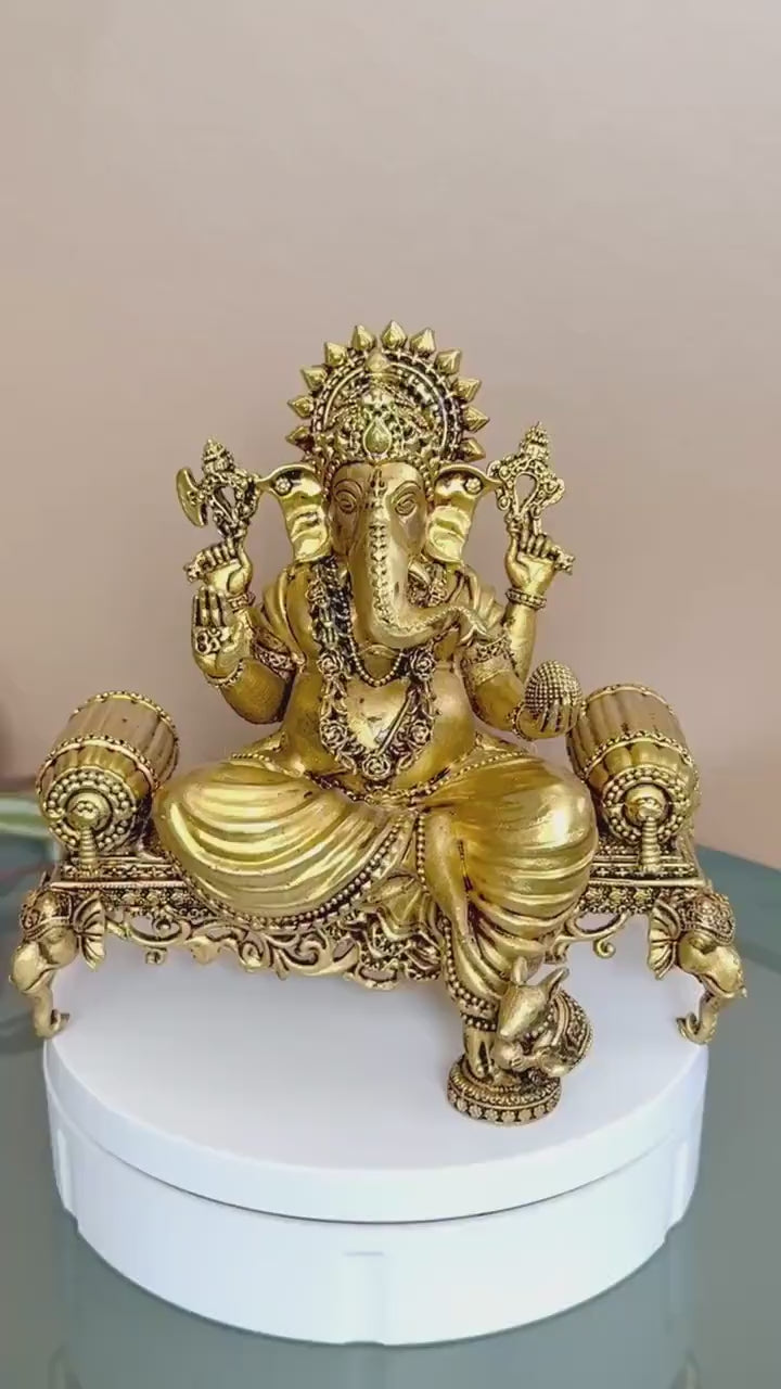 Lord Ganesha Sitting on Diwan Idol